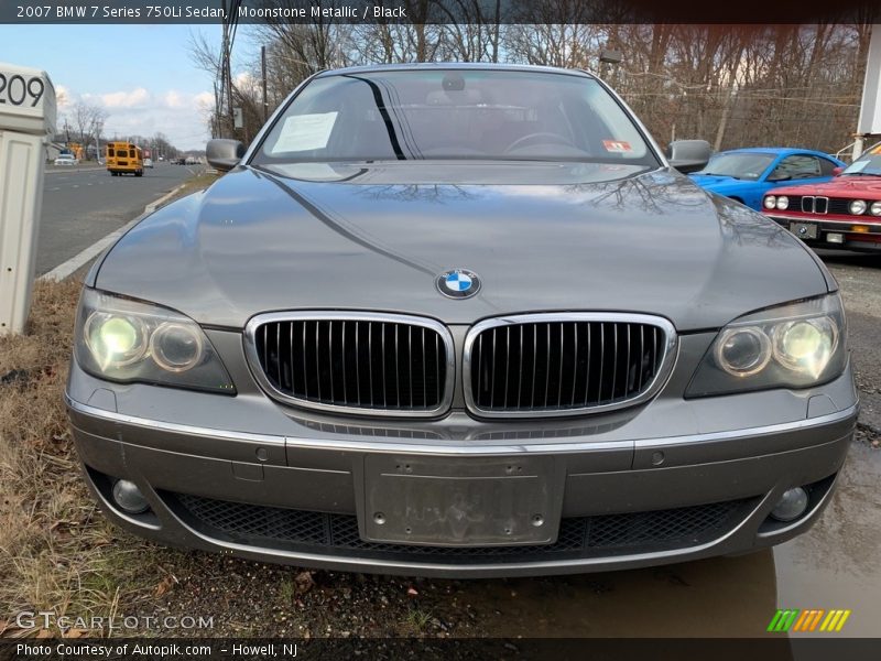 Moonstone Metallic / Black 2007 BMW 7 Series 750Li Sedan