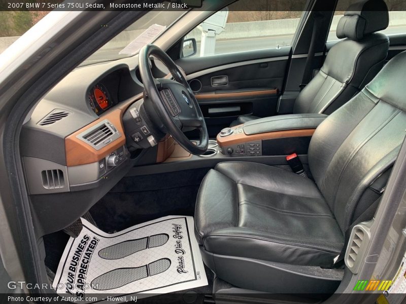 Moonstone Metallic / Black 2007 BMW 7 Series 750Li Sedan