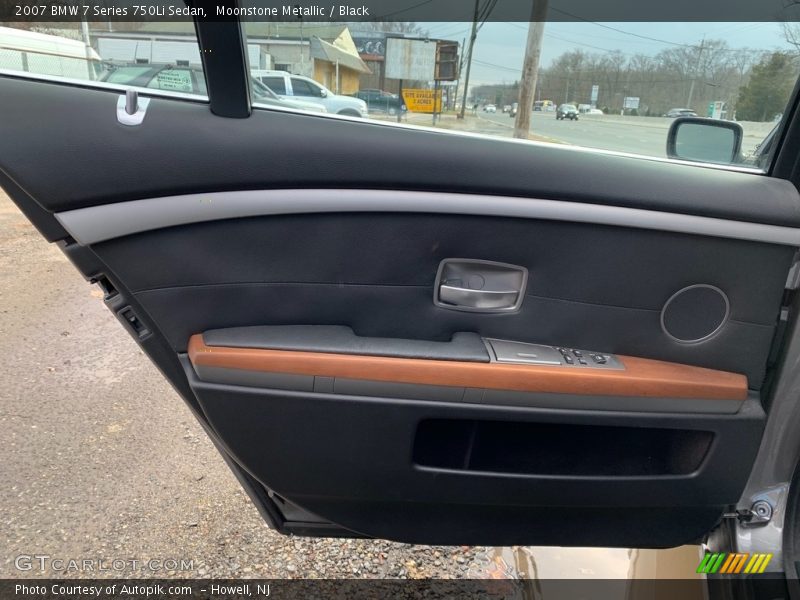 Moonstone Metallic / Black 2007 BMW 7 Series 750Li Sedan
