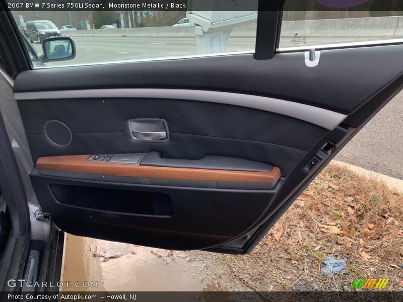 Moonstone Metallic / Black 2007 BMW 7 Series 750Li Sedan