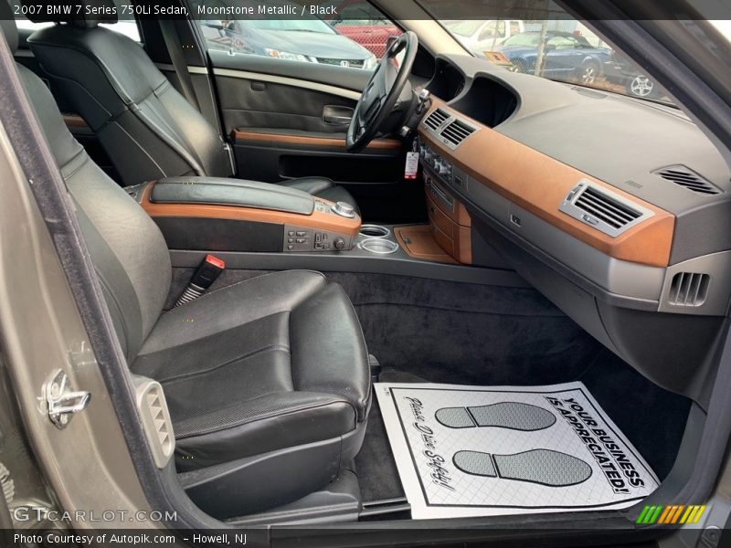 Moonstone Metallic / Black 2007 BMW 7 Series 750Li Sedan