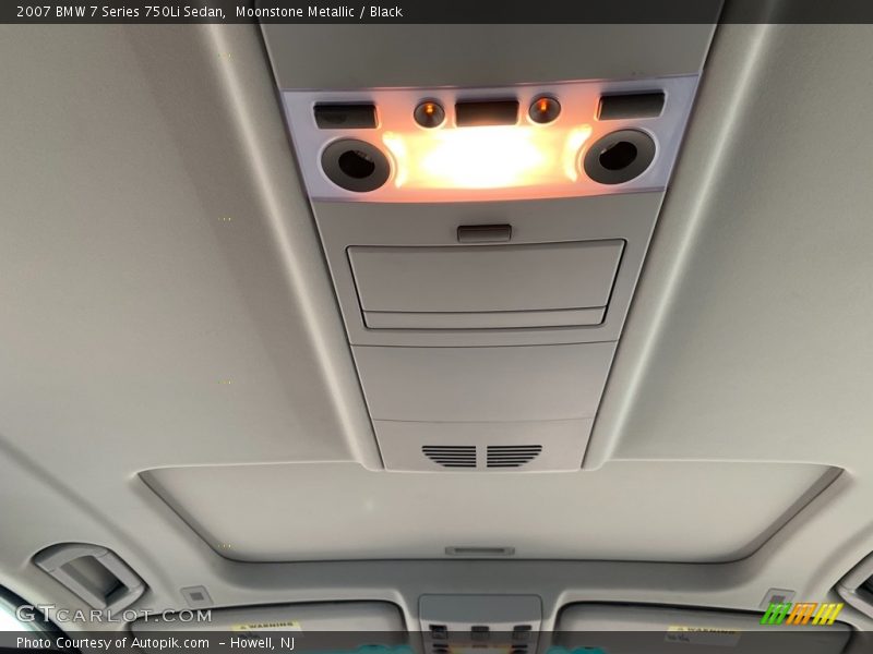 Moonstone Metallic / Black 2007 BMW 7 Series 750Li Sedan