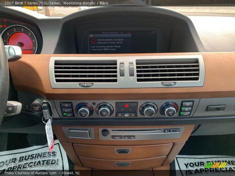 Moonstone Metallic / Black 2007 BMW 7 Series 750Li Sedan