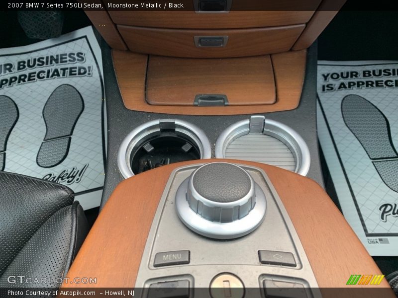 Moonstone Metallic / Black 2007 BMW 7 Series 750Li Sedan