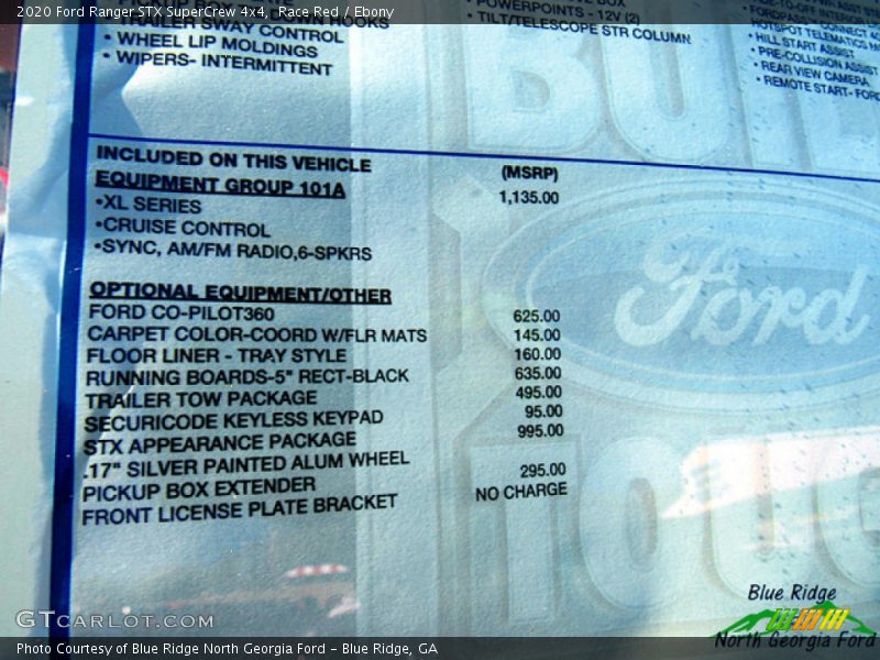 Race Red / Ebony 2020 Ford Ranger STX SuperCrew 4x4
