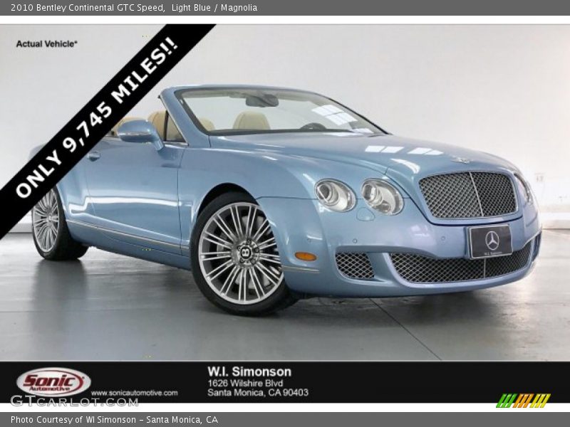 Light Blue / Magnolia 2010 Bentley Continental GTC Speed