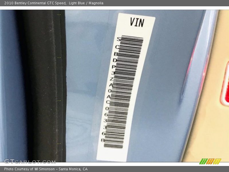 Light Blue / Magnolia 2010 Bentley Continental GTC Speed