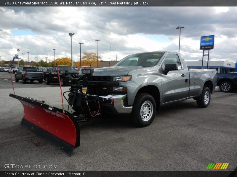 Satin Steel Metallic / Jet Black 2020 Chevrolet Silverado 1500 WT Regular Cab 4x4