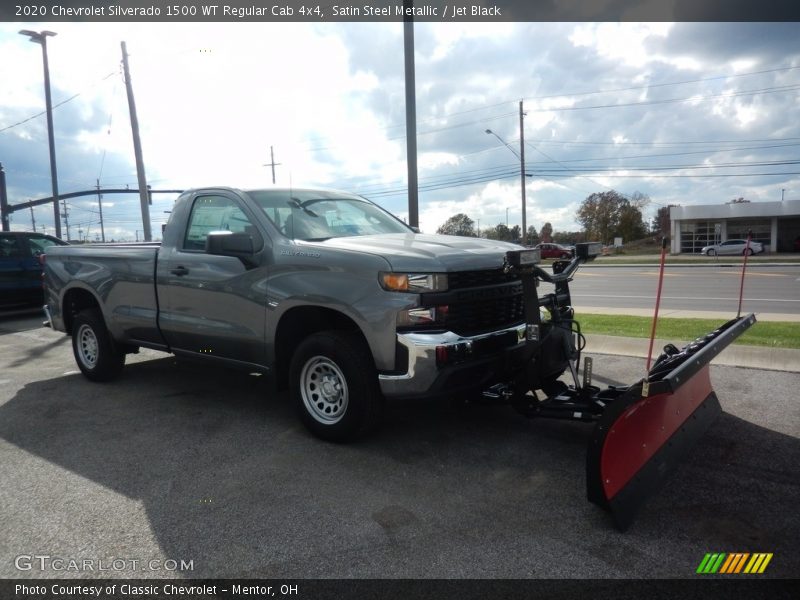 Satin Steel Metallic / Jet Black 2020 Chevrolet Silverado 1500 WT Regular Cab 4x4
