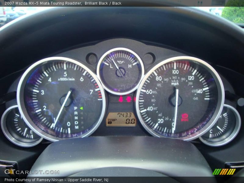 Brilliant Black / Black 2007 Mazda MX-5 Miata Touring Roadster