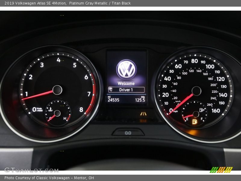 Platinum Gray Metallic / Titan Black 2019 Volkswagen Atlas SE 4Motion