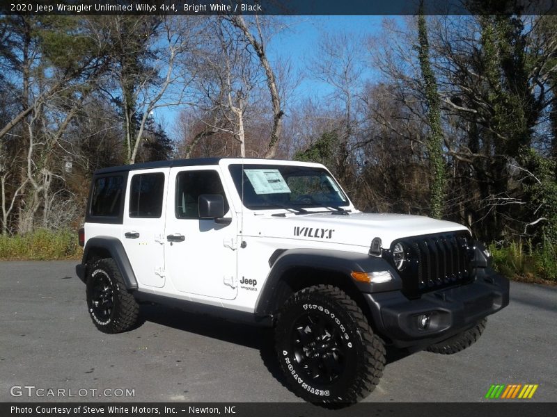 Bright White / Black 2020 Jeep Wrangler Unlimited Willys 4x4
