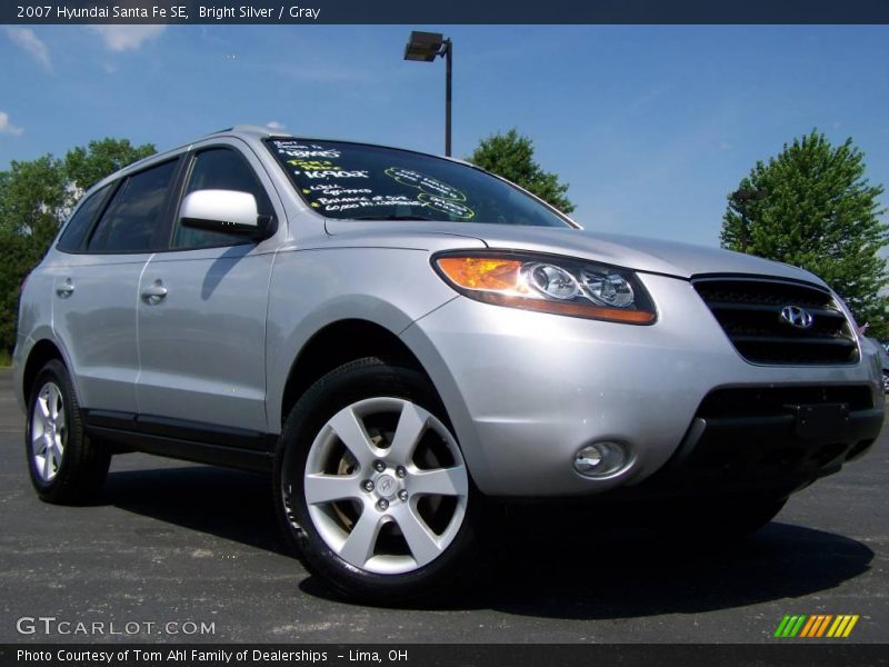 Bright Silver / Gray 2007 Hyundai Santa Fe SE