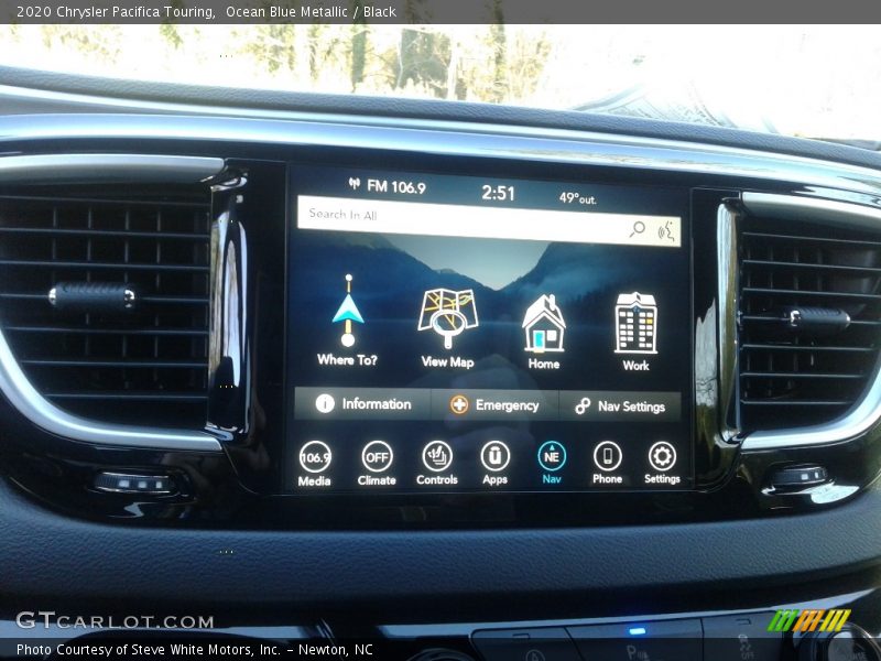 Ocean Blue Metallic / Black 2020 Chrysler Pacifica Touring