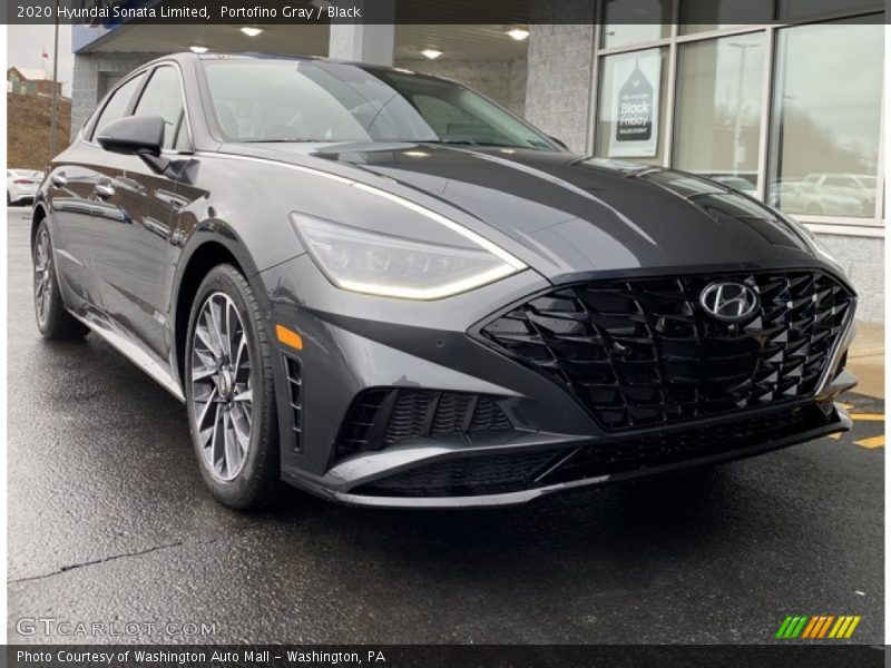 Portofino Gray / Black 2020 Hyundai Sonata Limited