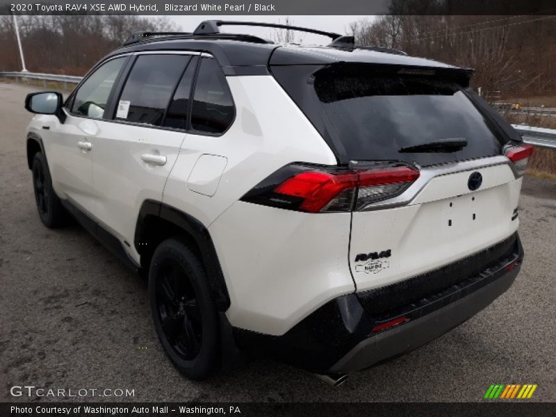 Blizzard White Pearl / Black 2020 Toyota RAV4 XSE AWD Hybrid