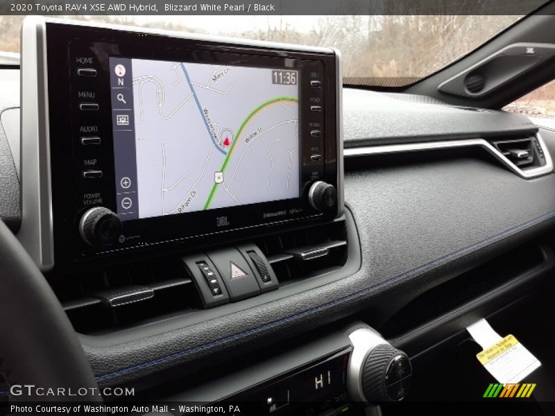 Blizzard White Pearl / Black 2020 Toyota RAV4 XSE AWD Hybrid