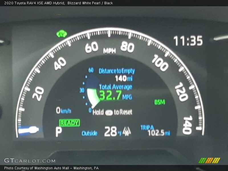 Blizzard White Pearl / Black 2020 Toyota RAV4 XSE AWD Hybrid