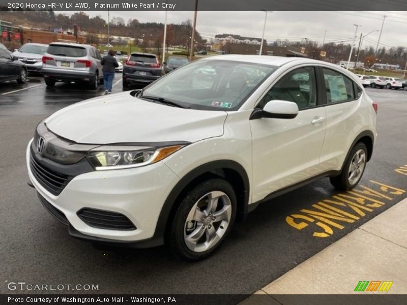 Platinum White Pearl / Gray 2020 Honda HR-V LX AWD