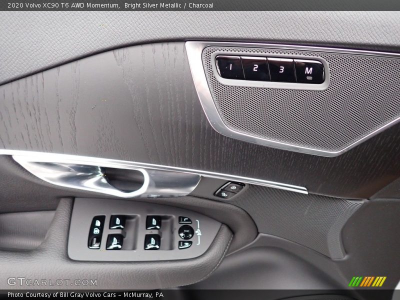 Bright Silver Metallic / Charcoal 2020 Volvo XC90 T6 AWD Momentum