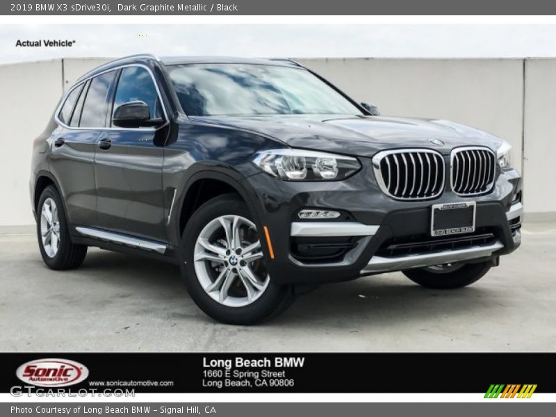 Dark Graphite Metallic / Black 2019 BMW X3 sDrive30i