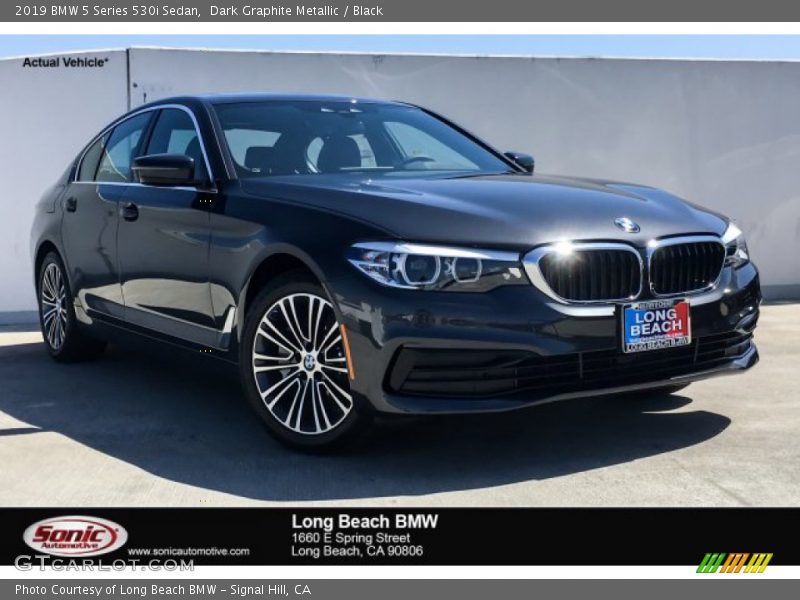 Dark Graphite Metallic / Black 2019 BMW 5 Series 530i Sedan
