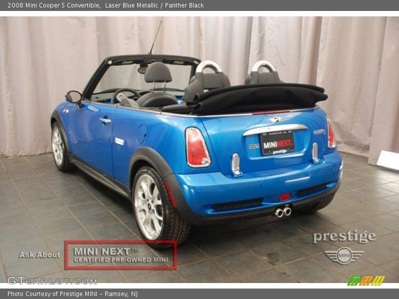 Laser Blue Metallic / Panther Black 2008 Mini Cooper S Convertible