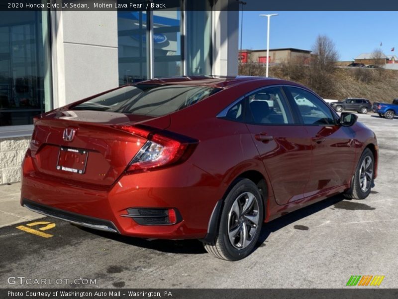 Molten Lava Pearl / Black 2020 Honda Civic LX Sedan