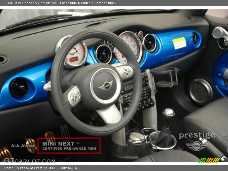 Laser Blue Metallic / Panther Black 2008 Mini Cooper S Convertible
