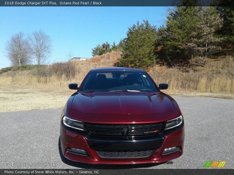 Octane Red Pearl / Black 2018 Dodge Charger SXT Plus
