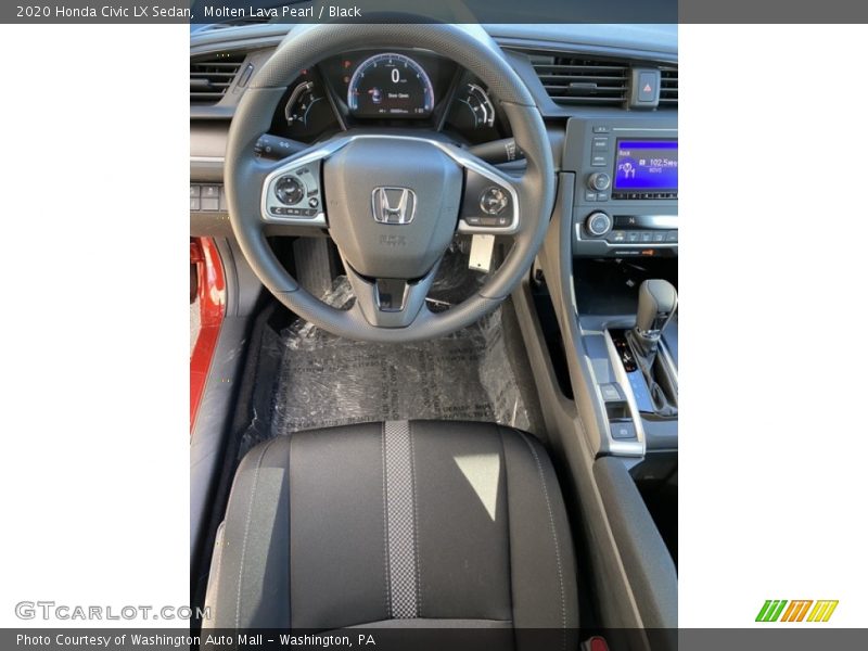 Molten Lava Pearl / Black 2020 Honda Civic LX Sedan