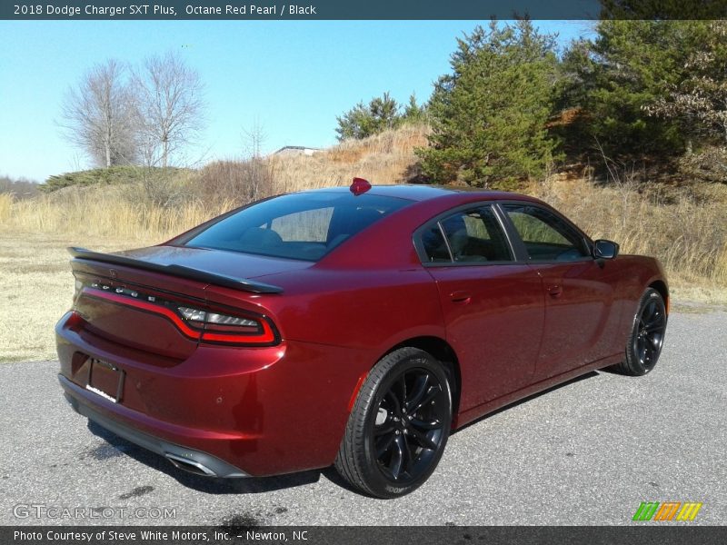 Octane Red Pearl / Black 2018 Dodge Charger SXT Plus