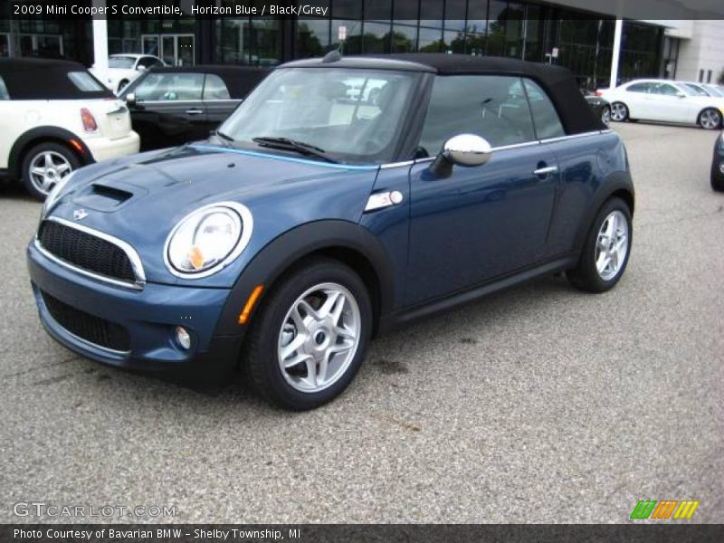 Horizon Blue / Black/Grey 2009 Mini Cooper S Convertible