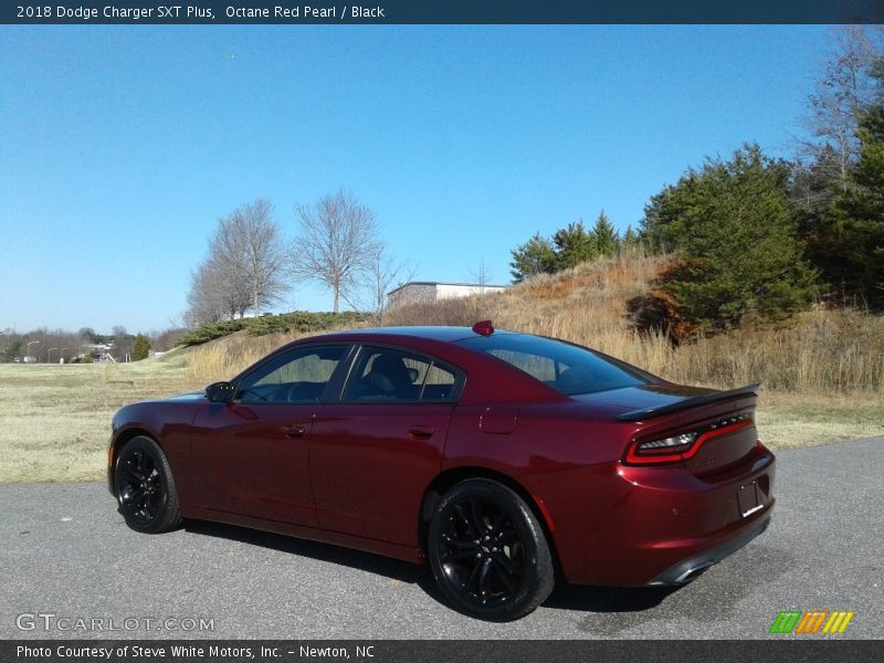 Octane Red Pearl / Black 2018 Dodge Charger SXT Plus