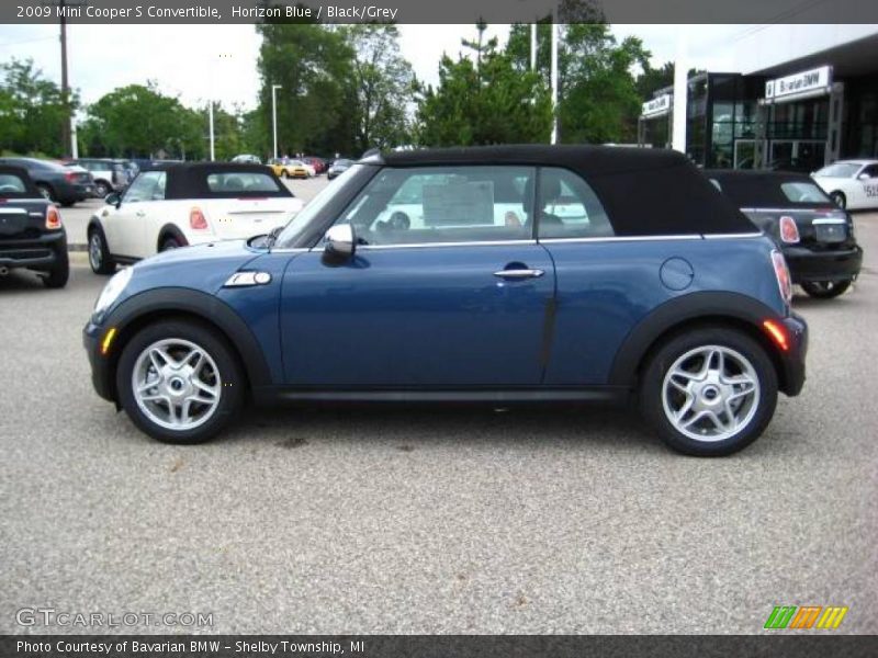 Horizon Blue / Black/Grey 2009 Mini Cooper S Convertible