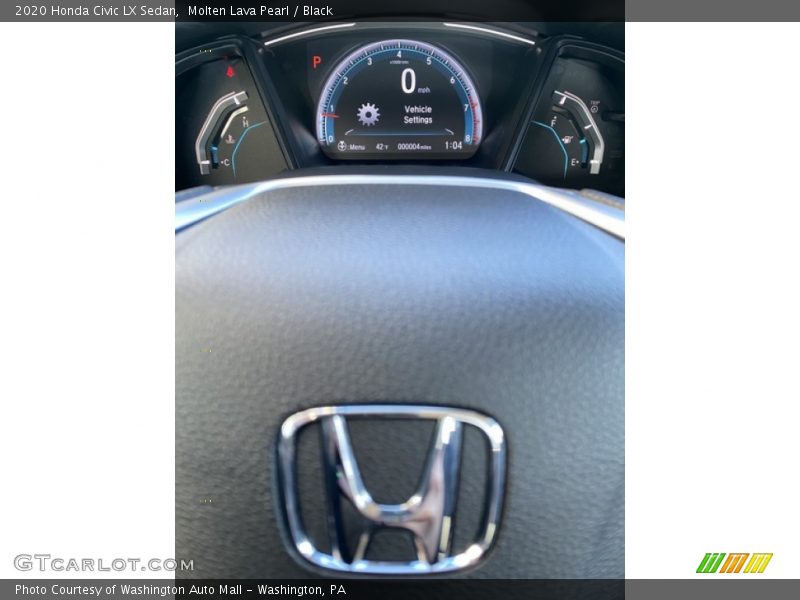 Molten Lava Pearl / Black 2020 Honda Civic LX Sedan