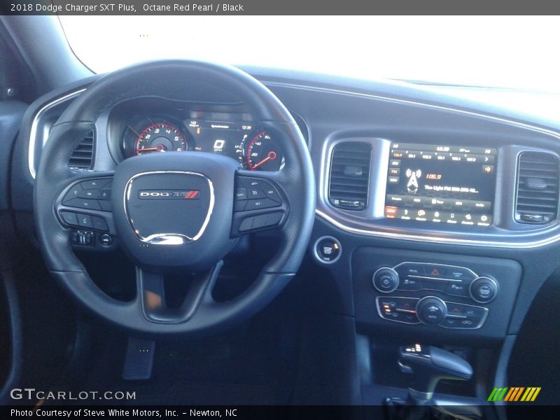 Octane Red Pearl / Black 2018 Dodge Charger SXT Plus