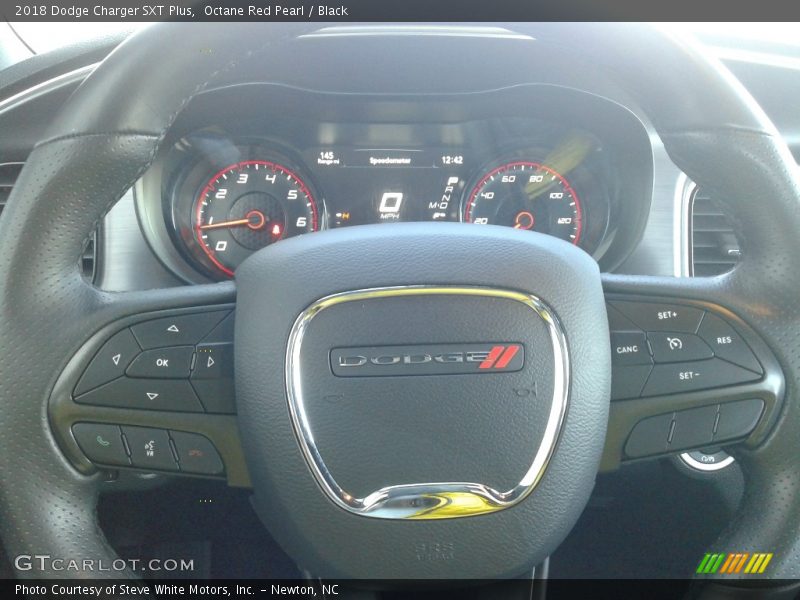 Octane Red Pearl / Black 2018 Dodge Charger SXT Plus