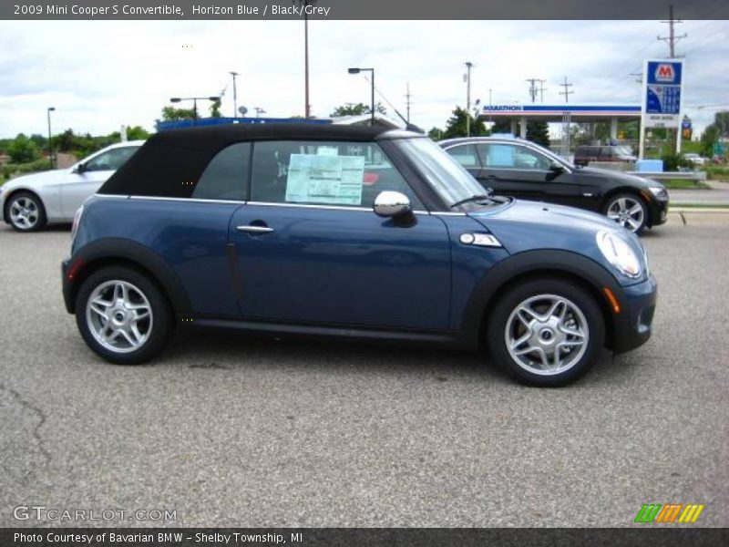 Horizon Blue / Black/Grey 2009 Mini Cooper S Convertible