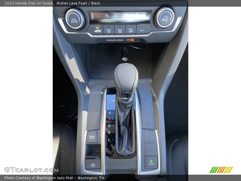 Molten Lava Pearl / Black 2020 Honda Civic LX Sedan
