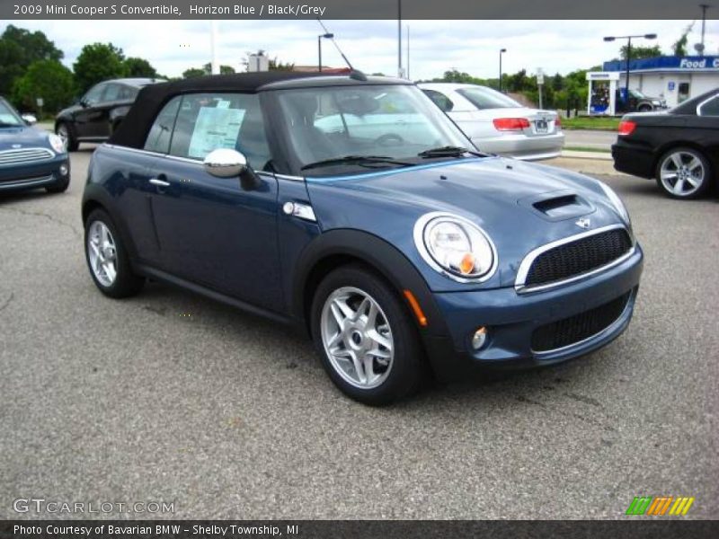Horizon Blue / Black/Grey 2009 Mini Cooper S Convertible