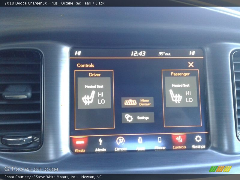 Octane Red Pearl / Black 2018 Dodge Charger SXT Plus