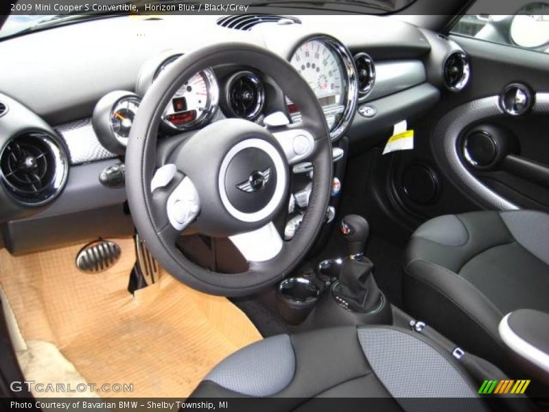 Horizon Blue / Black/Grey 2009 Mini Cooper S Convertible
