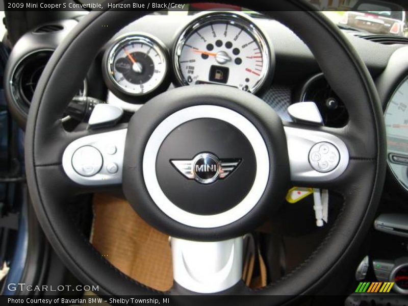 Horizon Blue / Black/Grey 2009 Mini Cooper S Convertible