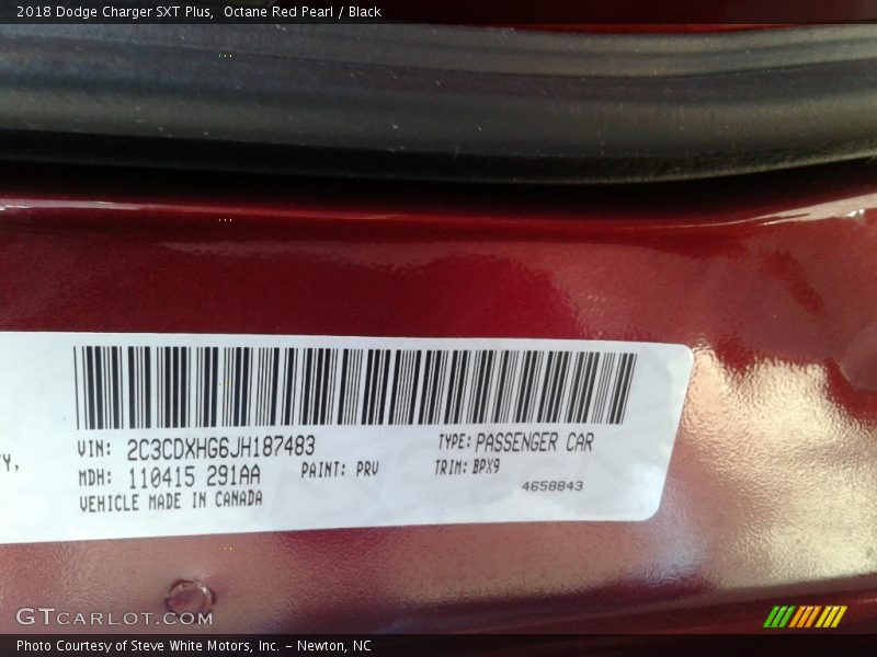 Octane Red Pearl / Black 2018 Dodge Charger SXT Plus