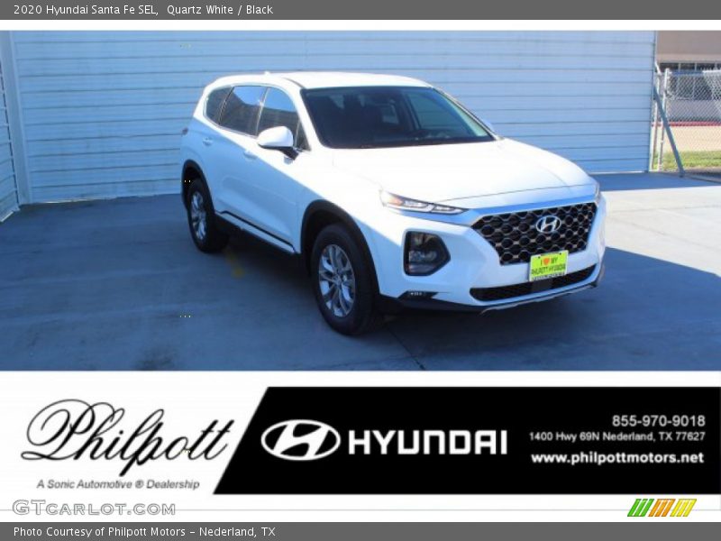 Quartz White / Black 2020 Hyundai Santa Fe SEL