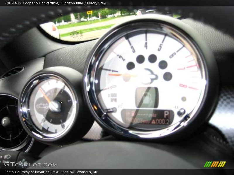 Horizon Blue / Black/Grey 2009 Mini Cooper S Convertible