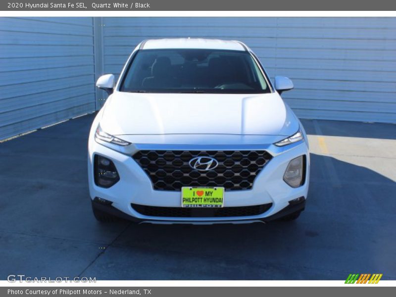 Quartz White / Black 2020 Hyundai Santa Fe SEL