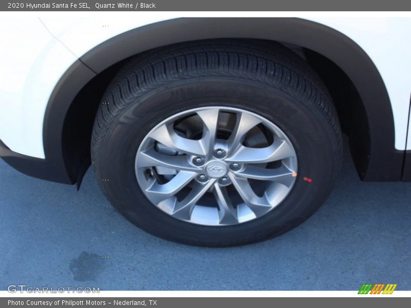 Quartz White / Black 2020 Hyundai Santa Fe SEL