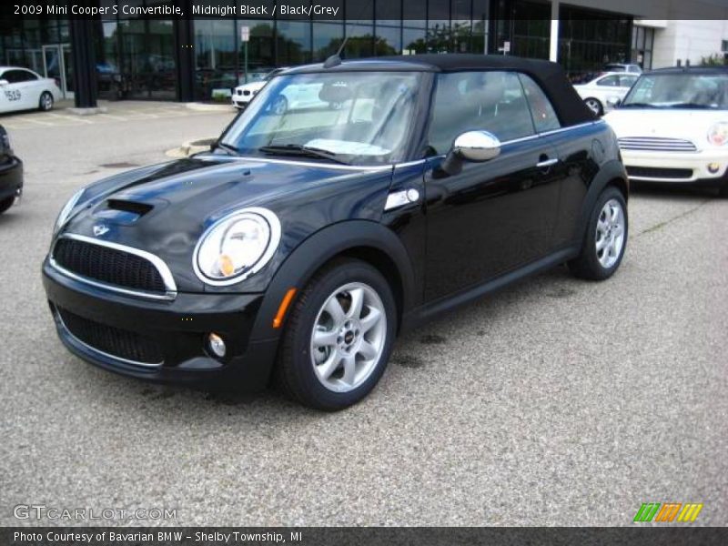 Midnight Black / Black/Grey 2009 Mini Cooper S Convertible